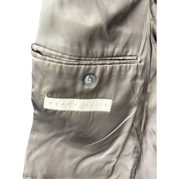 Perry Ellis men’s suit jacket gray made in the USA virgin wool - Picture 10 of 11